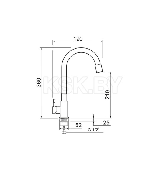 Смеситель для кухни РМС SUS124GY-016F (SUS124GY-016F) 