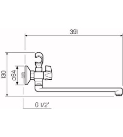 Смеситель для ванны РМС SL116-140