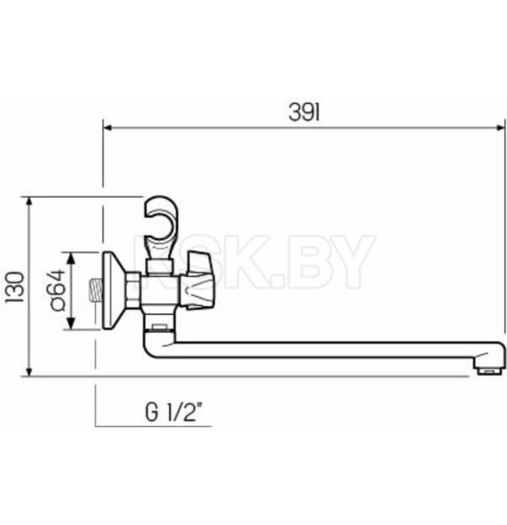 Смеситель для ванны РМС SL116-140 (SL116-140) 