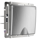 Розетка 1-я с з/к со шторками и крышкой IP44 (cеребряный рифленый) Werkel W1171209/WL09-SKGSC-01-IP44 (W1171209) 