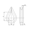 Коуш для канатов М12, DIN6899 STARFIX (SMP-76801-1) 