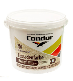 Краска водно-дисперсионная фасадная CONDOR Fassadenfarbe Relief, 4,85 л (7,5 кг)