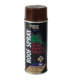 Эмаль-аэрозоль для металлочерепицы INRAL ROOF SPRAY (8017) шоколадная, 400мл