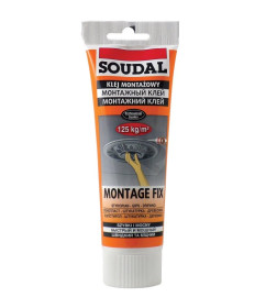 Клей монтажный Soudal Montage Fix пенопласт - гипс - камень, 250 г