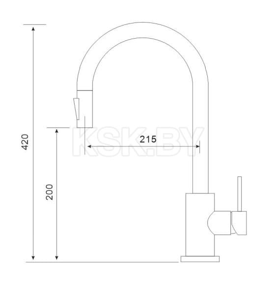 Смеситель для кухни Gross Aqua 3140609SS Neosteel (3140609SS)