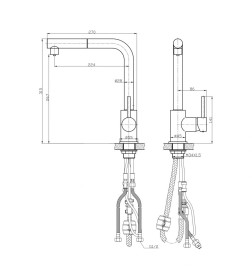 Смеситель для кухни Gross Aqua  3145609С ExtraPlus