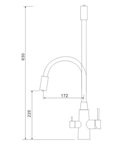 Смеситель для кухни Gross Aqua GA3133611SSB Neosteel