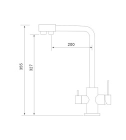 Смеситель для кухни Gross Aqua GA3121609SS Neosteel