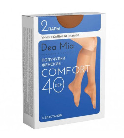 Получулки женские 1435 DEA MIA COMFORT 40 (ПА плотные эластичные), р. УНИВЕРСАЛЬНЫЙ (23-25) NATURAL