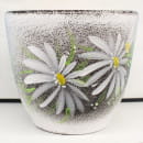 Горшок для цветов керамический с подставкой 1,0 л Гербера черная  (13с5) 