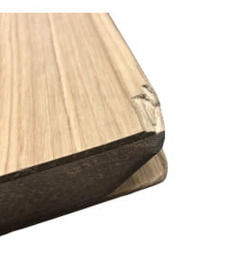 Стол САНГАЙ раздвижной,1600(2200)х800х750мм, дуб натуральный /черное подстолье ТрН/Р-80 Уценка