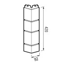 Фасадный наружный угол ТН Песчаник Светло-серый 420х92мм