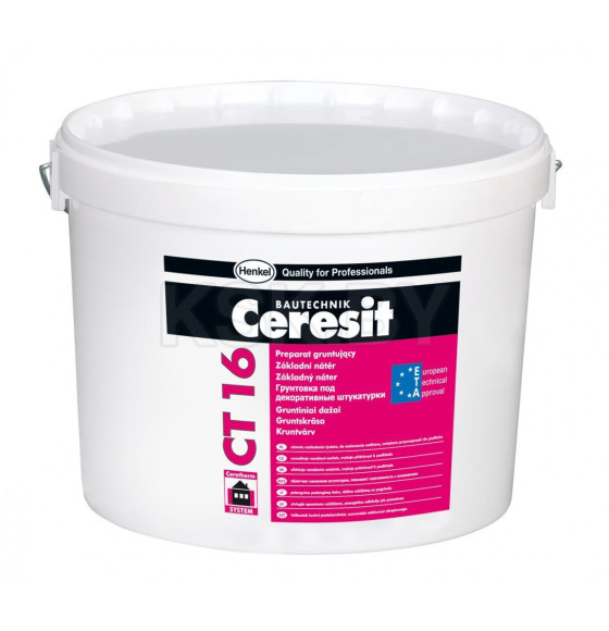 Грунтующая краска Ceresit CT-16 белая, 10л (15кг) (1223734) 