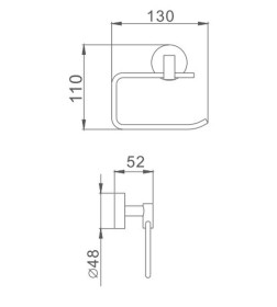 Держатель для туалетной бумаги Haiba HB1703-3, хром