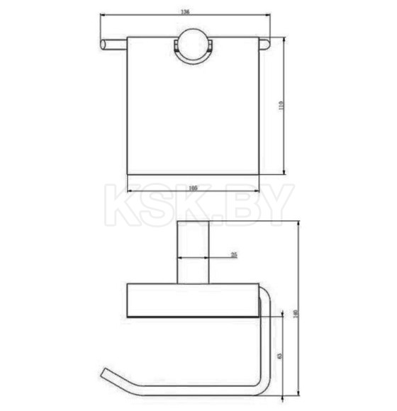 Держатель для туалетной бумаги Haiba HB8403-4, бронза (HB8403-4) 