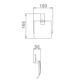 Держатель для туалетной бумаги Haiba HB8803, хром