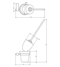 Ершик Haiba HB8410-4, бронза