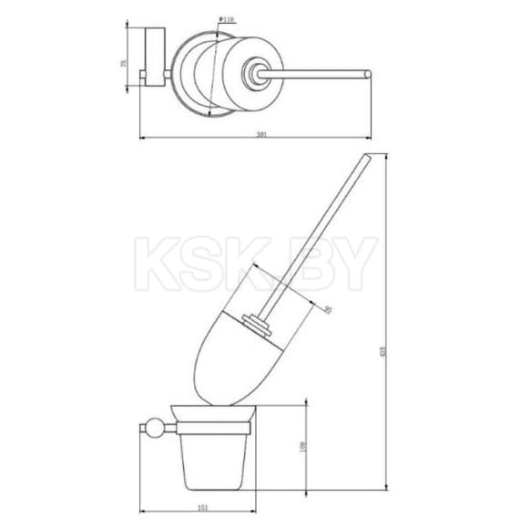 Ершик Haiba HB8410-4, бронза (HB8410-4) 