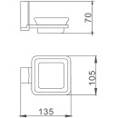 Мыльница Haiba HB8802, хром (HB8802) 