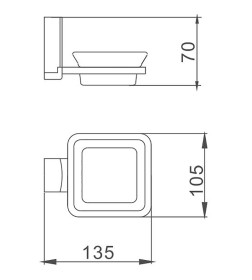 Мыльница Haiba HB8802, хром