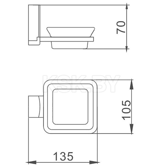 Мыльница Haiba HB8802, хром (HB8802) 