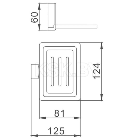 Мыльница Haiba HB8802-1, хром (HB8802-1) 