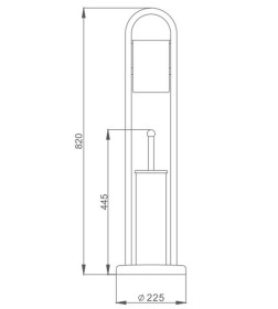 Напольная стойка Haiba HB903, хром