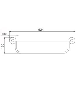 Полка для полотенец Haiba HB8324, сталь