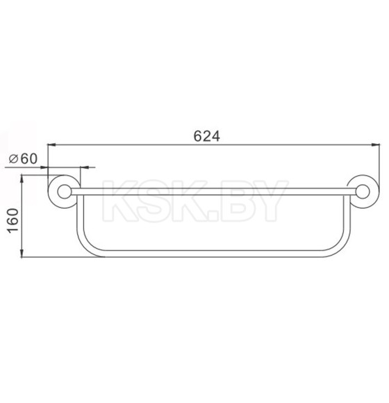 Полка для полотенец Haiba HB8324, сталь (HB8324) 