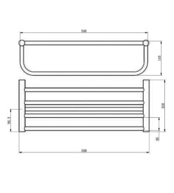 Полка для полотенец Haiba HB8424-4, бронза