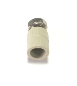 Муфта комбинированная РосТурПласт ПП с накидной гайкой d20х3/4" серая