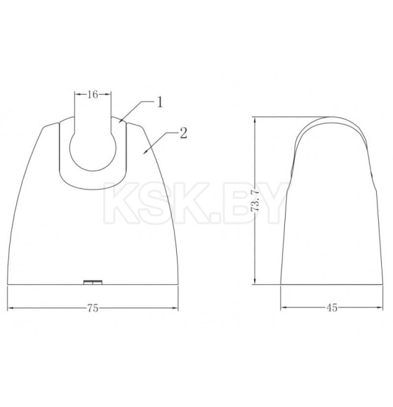 Держатель для душевой лейки Bravat P7320CP (P7320C-RUS) 