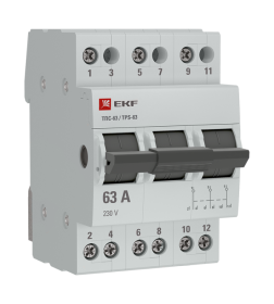 Трехпозиционный переключатель 3P 63А EKF PROxima