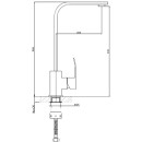 Смеситель для кухни Haiba HB70815, сталь (HB70815) 