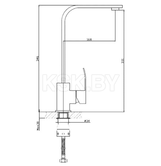 Смеситель для кухни Haiba HB70815, сталь (HB70815) 