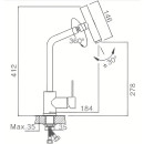 Смеситель для кухни Haiba HB73304-1, сталь (HB73304-1) 