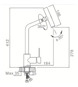 Смеситель для кухни Haiba HB73304-1, сталь