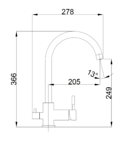 Смеситель для кухни  с подключением фильтра Haiba HB76819-7