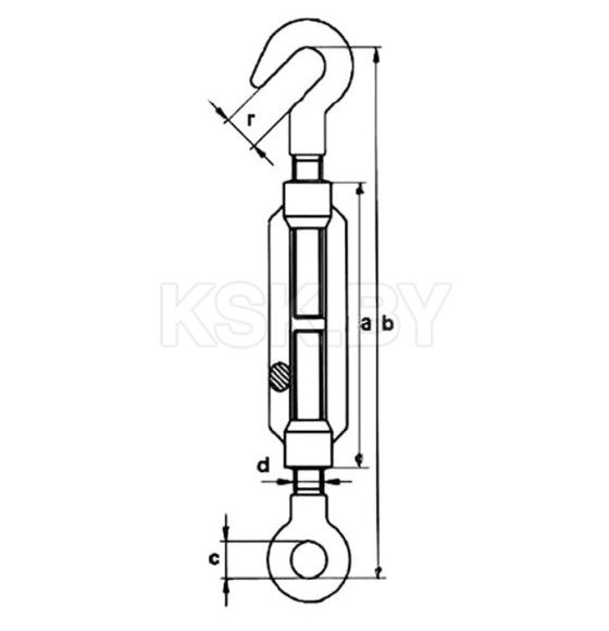 Талреп (крюк-кольцо) HR 6, DIN1480 STARFIX (SMP-77783-1) 