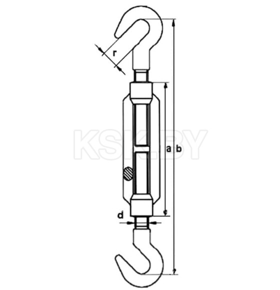 Талреп (крюк-крюк) HH12, DIN1480 STARFIX (SMP-03833-1) 