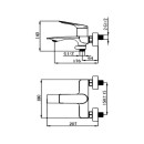 Смеситель для ванны Haiba HB60816-3, пепельный (HB60816-3) 