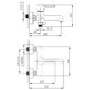 Смеситель для ванны Haiba HB60814, хром (HB60814) 