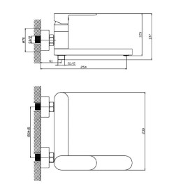 Смеситель для ванны Haiba HB61590, хром