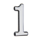Цифра дверная АЛЛЮР пластик "1" хром (5089) 