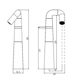 Смеситель для раковины Haiba HB11813-7, черный