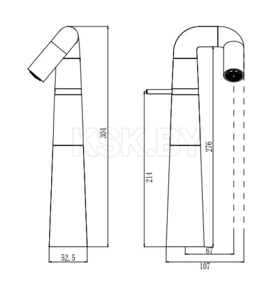 Смеситель для раковины Haiba HB11813-7, черный (HB11813-7) 