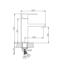 Смеситель для раковины Haiba HB10803-7, черный