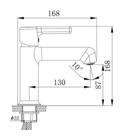 Смеситель для раковины Haiba HB10814-7, черный