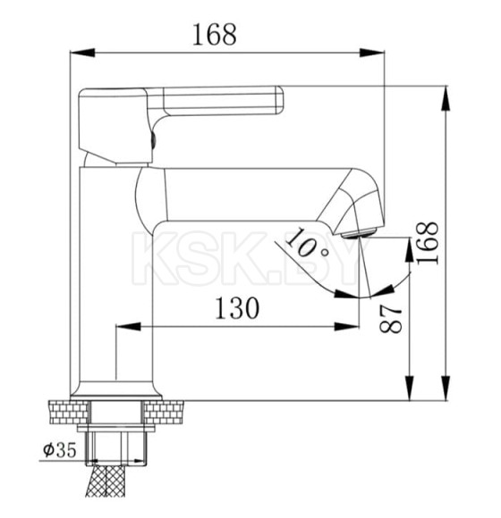 Смеситель для раковины Haiba HB10814-7, черный (HB10814-7) 