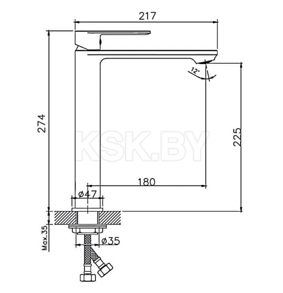 Смеситель для раковины Haiba HB11590-7, черный (HB11590-7) 